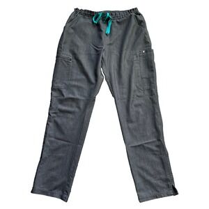 FIGS Cairo Cargo Scrubs Technical Collection Gray Drawstring Yoga ‎ Womens M